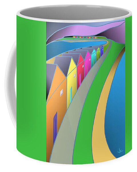 Victor Shelley Coffee Mug featuring the painting Arfordir by Victor Shelley
