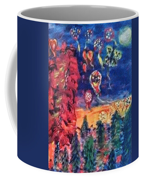 Balloons Coffee Mug featuring the painting Arising Dawn by Suzanne Berthier
