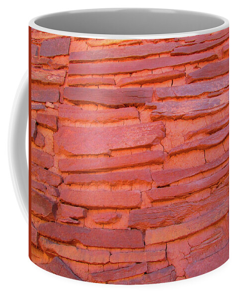 Arizona Coffee Mug featuring the photograph Arizona Indian Ruins Brick Texture by Ilia -
