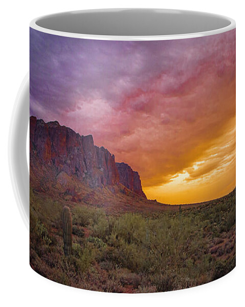 Arizona Sunset Coffee Mug featuring the photograph Arizona Sunset by Jon Berghoff