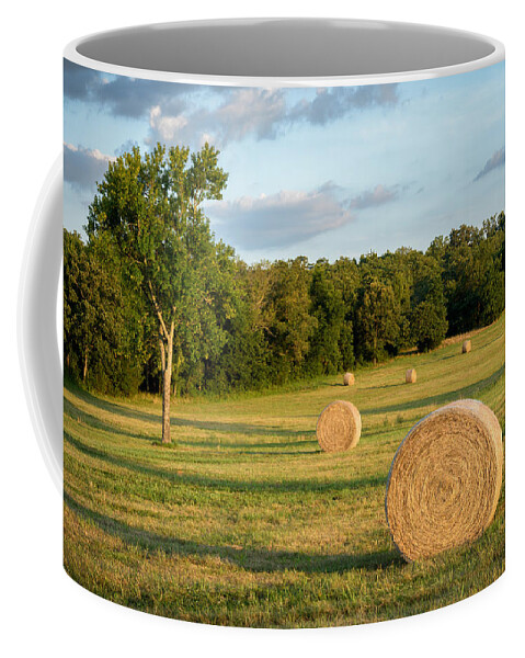 Hay Coffee Mug featuring the photograph Arkansas Hayfield by James Barber