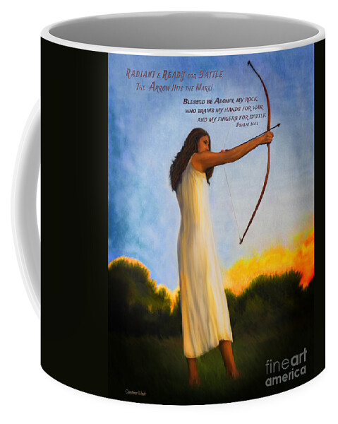 Archer Art Coffee Mug featuring the photograph Archer Woman by Constance Woods