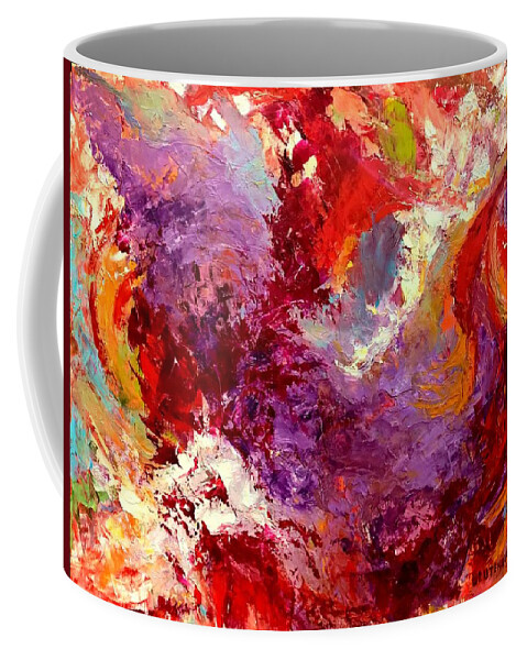 Abstract Coffee Mug featuring the painting Aromatic Mixtures by Nicolas Bouteneff