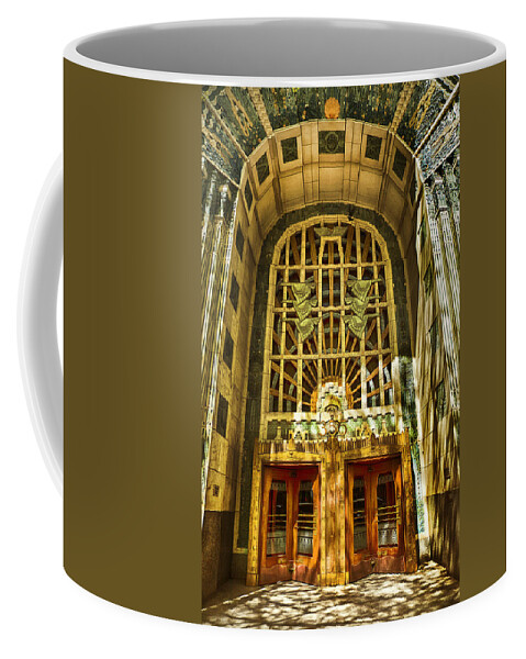 Vancouver Coffee Mug featuring the photograph Art Deco Marine Building by Theresa Tahara