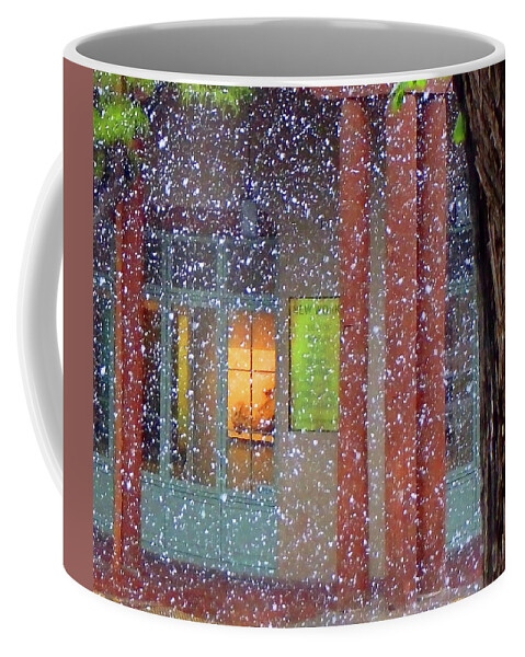 Art Coffee Mug featuring the photograph Art gallery Snow Scene by Ted Keller