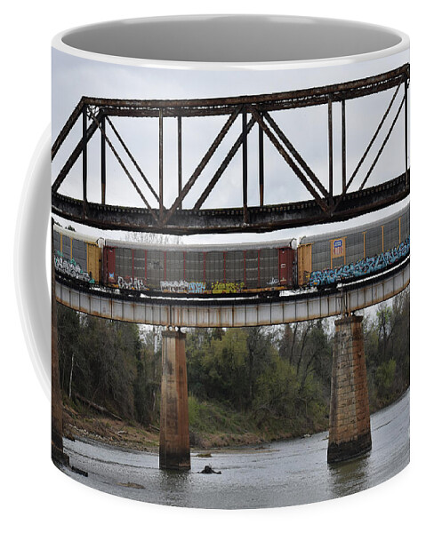 Scenic Tours Coffee Mug featuring the photograph Art On The Rails by Skip Willits
