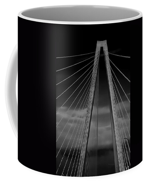 Bridge Coffee Mug featuring the photograph Arthur Ravenel Jr Bridge by DigiArt Diaries by Vicky B Fuller