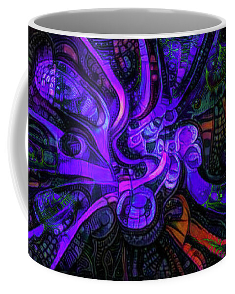 Alien Coffee Mug featuring the digital art Artificial Fallopian Tubes by Steve Taylor