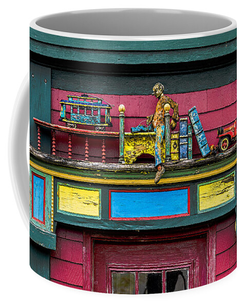 Artisan Door Eave Diarama Coffee Mug featuring the photograph Artisan Door Eave Diarama by Marty Saccone
