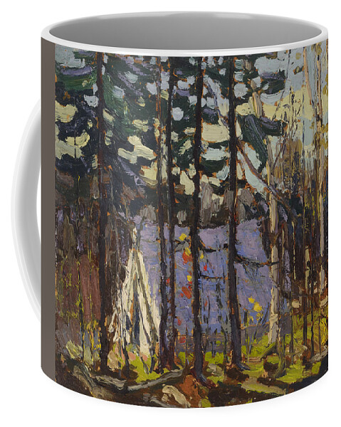 20th Century Art Coffee Mug featuring the painting Artist's Camp, Canoe Lake, Algonquin Park by Tom Thomson