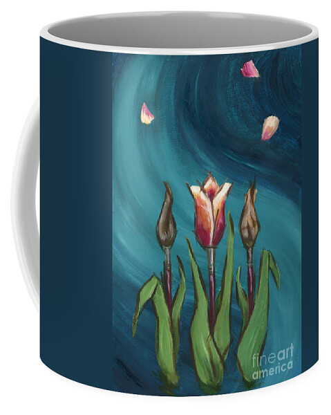 Paintbrush Coffee Mug featuring the painting Artists in Bloom by Brandy Woods