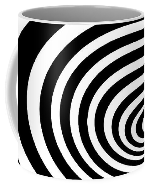 Time Tunnel Op Art Coffee Mug featuring the painting Time Tunnel Op Art by Two Hivelys