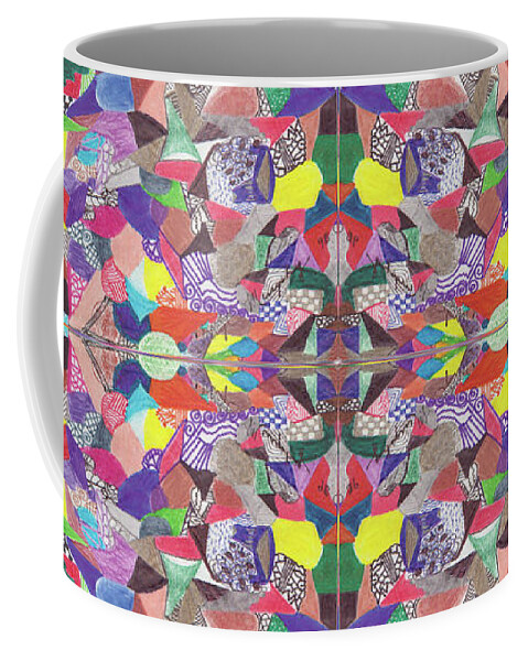Urban Coffee Mug featuring the digital art 086 Rainbow Abstract by Cheryl Turner