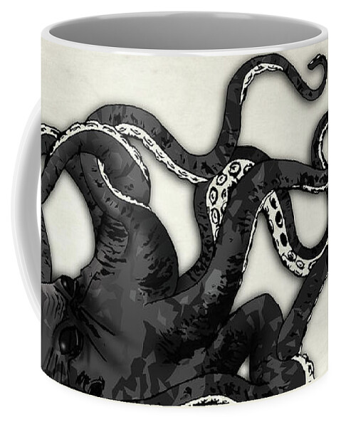 Sea Coffee Mug featuring the digital art Octopus by Nicklas Gustafsson