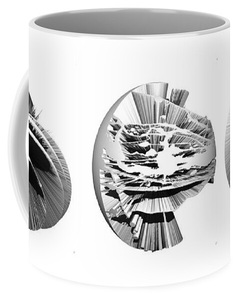 (c) Paul Davenport Coffee Mug featuring the painting Angst III painting as a Spherical Depth Map. 2 by Paul Davenport