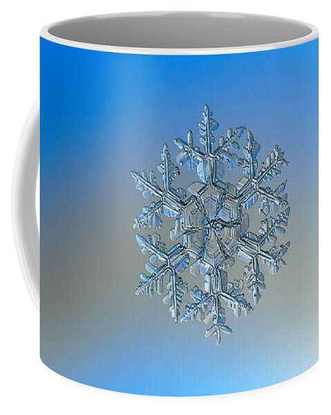 Snowflake Coffee Mug featuring the photograph Snowflake photo - Gardener's dream by Alexey Kljatov