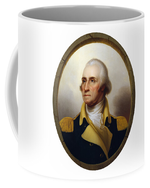 #faatoppicks Coffee Mug featuring the painting General Washington - Porthole Portrait by War Is Hell Store