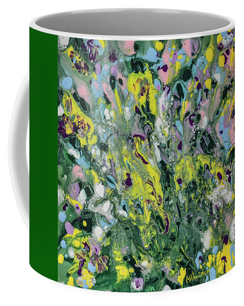 The Feeling Of Spring Coffee Mug featuring the painting The Feeling Of Spring by Olga Hamilton