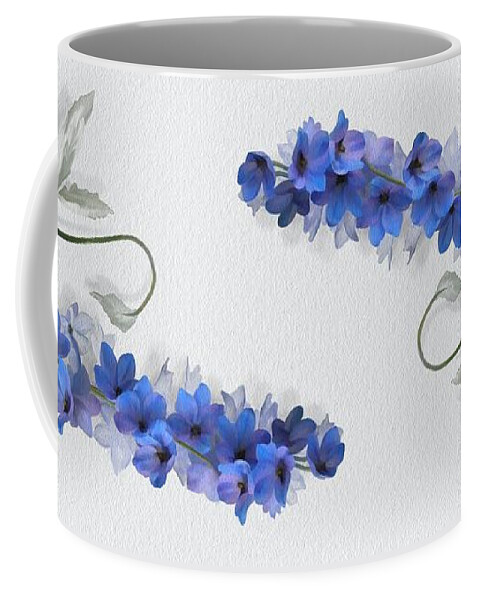 Blue Coffee Mug featuring the painting Consolida by Ivana Westin