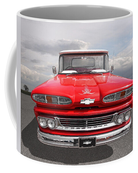 Chevrolet Truck Coffee Mug featuring the photograph Big Red - 1960 Chevy by Gill Billington