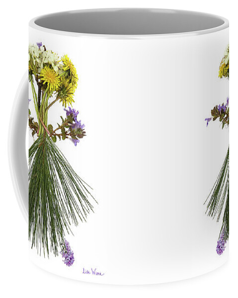 Flower Person Coffee Mug featuring the digital art Flower Head by Lise Winne