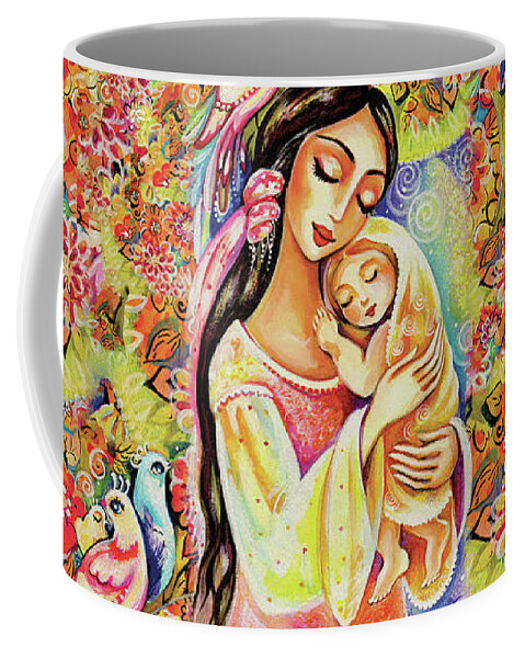 Mother And Child Coffee Mug featuring the painting Little Angel Dreaming by Eva Campbell