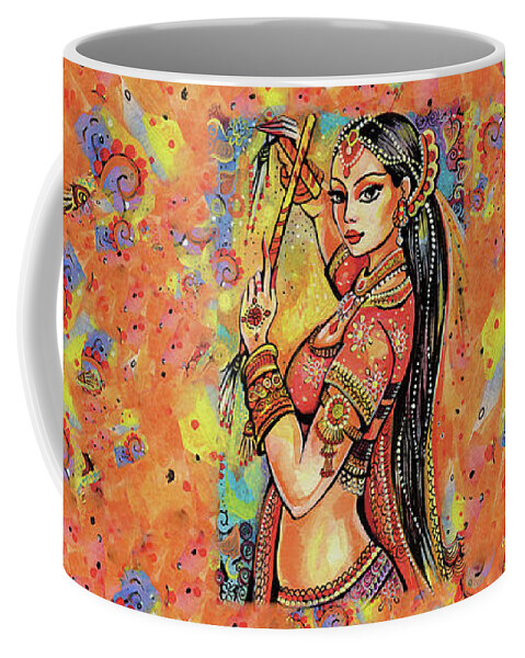 Indian Dancer Coffee Mug featuring the painting Magic of Dance by Eva Campbell