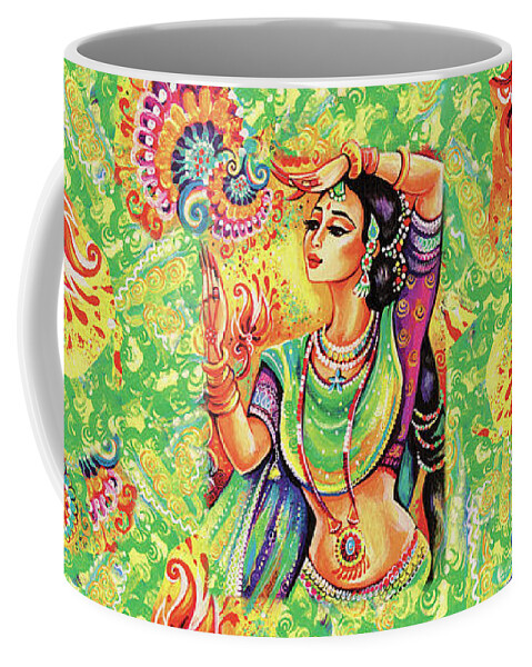 Indian Dancer Coffee Mug featuring the painting The Dance of Tara by Eva Campbell