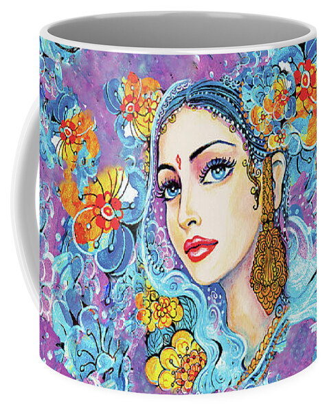 Indian Woman Coffee Mug featuring the painting The Veil of Aish by Eva Campbell