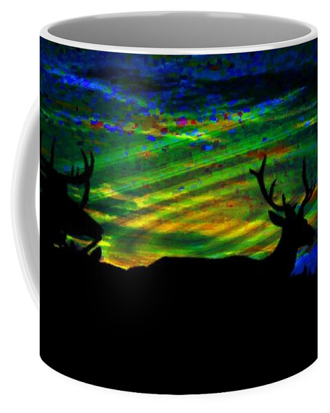 Nightwatch Coffee Mug featuring the mixed media Nightwatch by Mike Breau