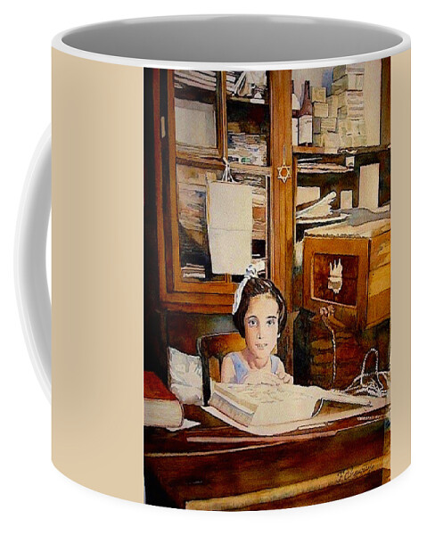 Fillette Coffee Mug featuring the painting Etudes by Francoise Chauray