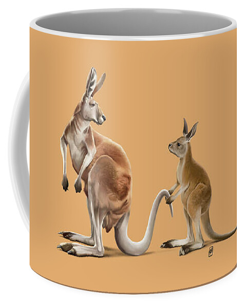 Illustration Coffee Mug featuring the digital art Being Tailed Colour by Rob Snow