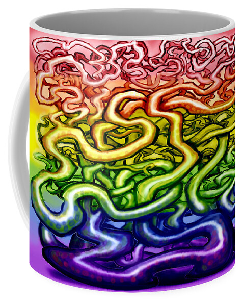 Vine Coffee Mug featuring the digital art Twisted Vines We Call Life LGBTQ by Kevin Middleton