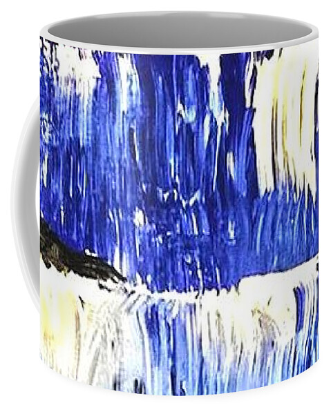 Mountain Falls Forest Water Coffee Mug featuring the painting Mountain Falls by James and Donna Daugherty