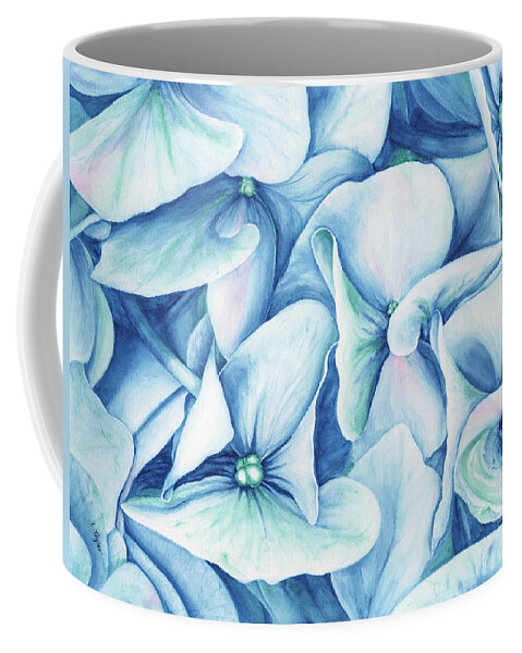 Floral Coffee Mug featuring the painting Hydrangea by Lori Taylor