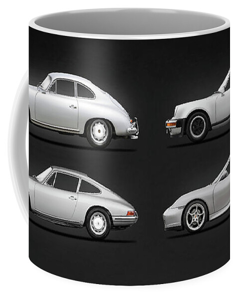 Porsche Coffee Mug featuring the photograph Evolution Of The 911 by Mark Rogan