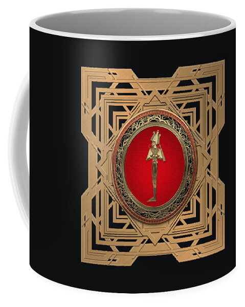 ‘treasures Of Egypt’ Collection By Serge Averbukh Coffee Mug featuring the digital art Gods of Egypt - Osiris by Serge Averbukh