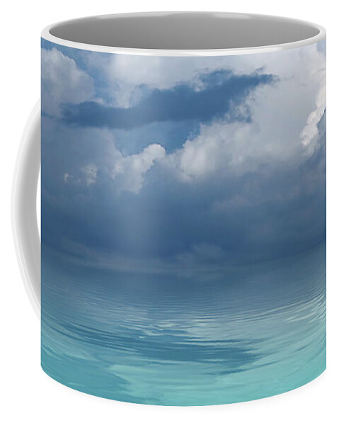 Cloudscape Coffee Mug featuring the photograph Blue Sky Reflections by Gill Billington