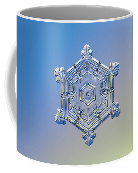 Snowflake Coffee Mug featuring the photograph Real snowflake - 05-Feb-2018 - 4 alt by Alexey Kljatov