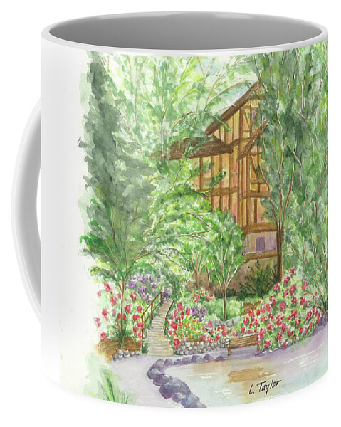 Shakespeare Plays Coffee Mug featuring the painting Backside of Shakespeare by Lori Taylor