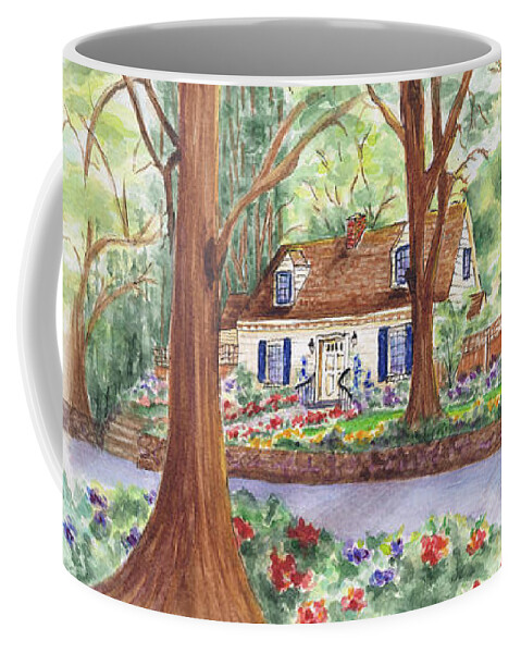 Cottage In Woods Coffee Mug featuring the painting Main Street Charmer by Lori Taylor