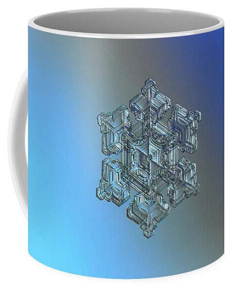 Snowflake Coffee Mug featuring the photograph Real snowflake - 05-Feb-2018 - 5 by Alexey Kljatov