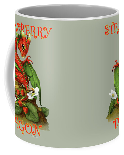 Dragon Coffee Mug featuring the digital art Strawberry Dragon by Stanley Morrison