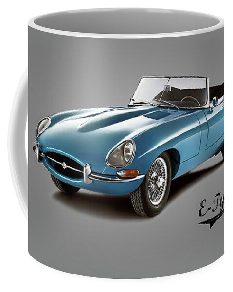 Jaguar E Type Coffee Mug featuring the photograph Jaguar E-Type by Mark Rogan