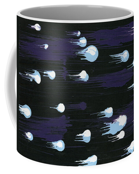 Abstract Coffee Mug featuring the painting As Angels Fall by Matthew Mezo