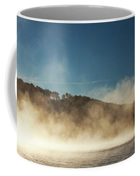 As The Fog Rolls Coffee Mug featuring the photograph As The Fog Rolls by Karol Livote