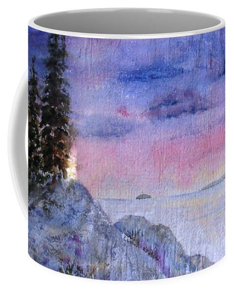 Sunset Coffee Mug featuring the painting As the Sun Sets by Diane Kirk