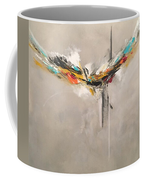 Abstract Coffee Mug featuring the painting Aspire by Soraya Silvestri
