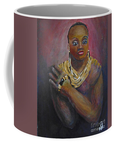 Acrylic Coffee Mug featuring the painting Assured by Saundra Johnson