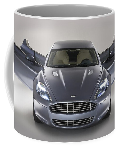 Aston Martin Rapide Coffee Mug featuring the digital art Aston Martin Rapide by Super Lovely